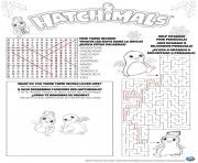 Coloriage hatchimals mot croise jeux solutions 